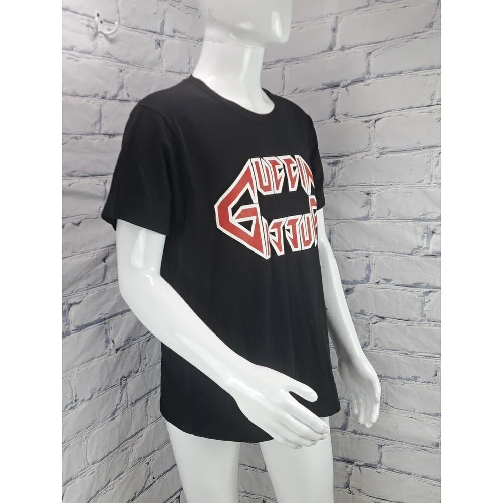 Gucci Men's Tshirt Tee Flipped Metal Logo Jersey Cotton Italy Size Large